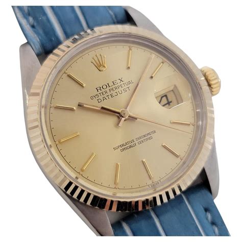 Rolex Oyster Datejust Uomo Ref 16013 18k SS Automatico Anni 